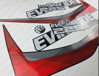 Evinrude 225HP E-tec 2011-2014 Graphite Cowl Outboard Decal Kit